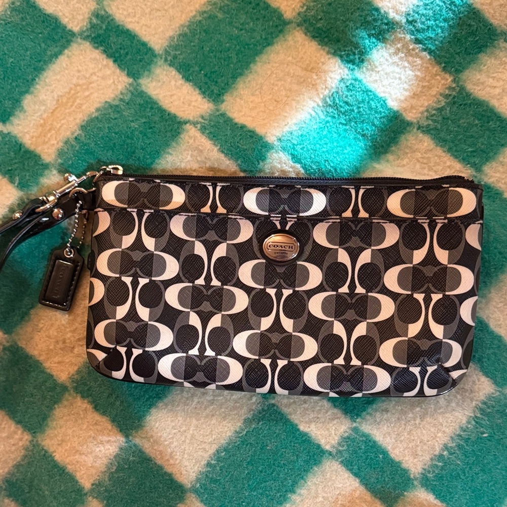 Coach Monochrome Signature Wristlet